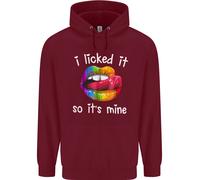 LGBT I Licked It So It's Mine Gay Pride Day Uomo Felpa