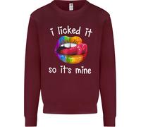 Lgbt I Licked It So Its Miniera Gay Pride Giorno Bambini Felpa Maglione
