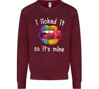 Lgbt I Licked It So Its Miniera Gay Pride Giorno Uomo Felpa Maglione