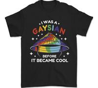LGBT I Was A Gaysian Before It Came Cool Uomo T-Shirt 100% Cotone