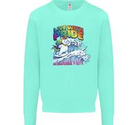 LGBT Live With Pride Unicorn Gay Pride Awareness Uomo Sweatshirt Jumper