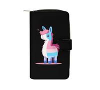 LGBT Llama Transgender Flag Pride Womens PU Leather Wallet Long Purse Clutch Organizer per Ufficio Viaggio
