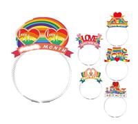 LGBT Love - Fascia, casco di orgoglio, con motivo, 6 pezzi, decorazione per feste per il mese 'orgoglio
