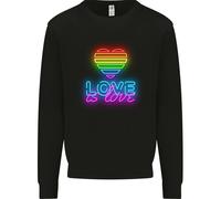 LGBT Love Is Love Gay Pride Day Awareness Uomo Sweatshirt Jumper
