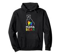 LGBT Mama Bear Gay Pride Uguali Diritti Arcobaleno Felpa con Cappuccio
