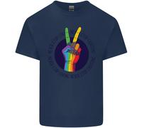 LGBT Never Stop Loving Fighting Gay Pride Uomo Cotone T-Shirt Tee Top