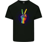 LGBT Never Stop Loving Fighting Gay Pride Uomo Cotone T-Shirt Tee Top