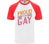 LGBT Pride Awareness Orgoglioso Di Essere Gay Uomo S/S Baseball T-Shirt