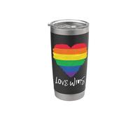 LGBT Pride Flag Love vince Bicchiere termico in acciaio inox doppia parete