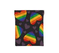 Lgbt Pride Gay Arcobaleno Cuore, Spremere il portafoglio superiore da donna Borsa portaoggetti Piccola portamonete Portamonete