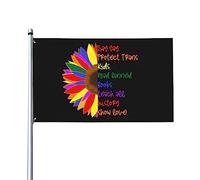 LGBT Pride Say Gay Protect Trans Kids Lettura di libri vietati Bandiera della casa, 3x5 piedi Bandiera su un lato esterno, Colori vivaci Anti sbiadimento Banner Cortile Decorazione esterna