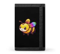 LGBT Rainbow Bee Portafoglio a tre ante carino porta carte di credito pochette portafogli per uomo donna, Stile:, Taglia unica