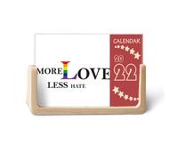 LGBT Rainbow Flag More Love Less Hate 2022 - Calendario da tavolo per 12 mesi