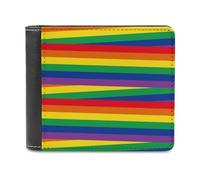 LGBT Rainbow The Gay Portafoglio Bifold sottile porta carte di credito in pelle, Stile:, Taglia unica