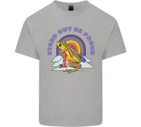 Lgbt Rana Stand Fuori To Be Proud Gay Pride Uomo Cotone T-Shirt