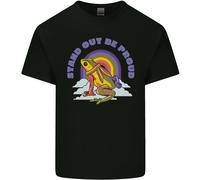 Lgbt Rana Stand Fuori To Be Proud Gay Pride Uomo Cotone T-Shirt