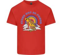 Lgbt Rana Stand Fuori To Be Proud Gay Pride Uomo Cotone T-Shirt