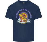 Lgbt Rana Stand Fuori To Be Proud Gay Pride Uomo Cotone T-Shirt