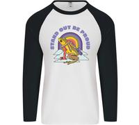 Lgbt Rana Stand Fuori To Be Proud Gay Pride Uomo L/S Baseball T-Shirt