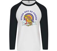 Lgbt Rana Stand Fuori To Be Proud Gay Pride Uomo L/S Baseball T-Shirt