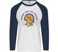 Lgbt Rana Stand Fuori To Be Proud Gay Pride Uomo L/S Baseball T-Shirt