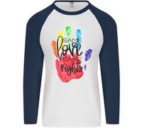 Lgbt Same Love Same Diritti Gay Pride Giorno Uomo L/S Baseball T-Shirt