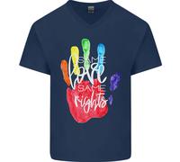 Lgbt Same Love Same Diritti Gay Pride Giorno Uomo Scollo A V Cotone T-Shirt