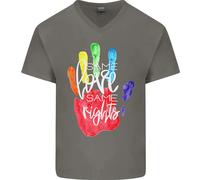 Lgbt Same Love Same Diritti Gay Pride Giorno Uomo Scollo A V Cotone T-Shirt