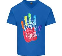 Lgbt Same Love Same Diritti Gay Pride Giorno Uomo Scollo A V Cotone T-Shirt