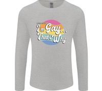 LGBT Sono Gay Ecco Perché Orgoglio Consapevolezza Uomo Manica Lunga T-Shirt