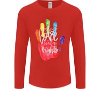 LGBT Stessa Amore Stessi Diritti Gay Pride Day Uomo Manica Lunga T-Shirt