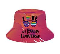 LGBT Ti Amo in Ogni Universo Cappello da Pescatore LGBT Ti Amo in Ogni Universo Moda Unisex Confezione da Viaggio Cappellini da Sole Adolescenti Donna Uomo novità Cappelli da Esterno