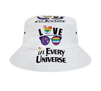 LGBT Ti Amo in Ogni Universo Cappello da Pescatore LGBT Ti Amo in Ogni Universo Moda Unisex Confezione da Viaggio Cappellini da Sole Adolescenti Donna Uomo novità Cappelli da Esterno
