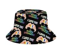 LGBT Ti Amo in Ogni Universo Cappello da Pescatore LGBT Ti Amo in Ogni Universo Moda Unisex Confezione da Viaggio Cappellini da Sole Adolescenti Donna Uomo novità Cappelli da Esterno