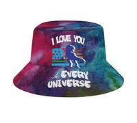 LGBT Ti Amo in Ogni Universo Cappello da Pescatore LGBT Ti Amo in Ogni Universo Moda Unisex Confezione da Viaggio Cappellini da Sole Adolescenti Donna Uomo novità Cappelli da Esterno