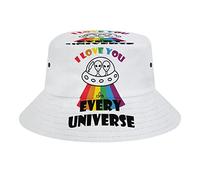 LGBT Ti Amo in Ogni Universo Cappello da Pescatore LGBT Ti Amo in Ogni Universo Moda Unisex Confezione da Viaggio Cappellini da Sole Adolescenti Donna Uomo novità Cappelli da Esterno