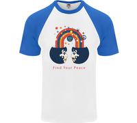 LGBT Trova La Tua Pace Maglietta Da Baseball A Maniche Corte Gay Pride Day