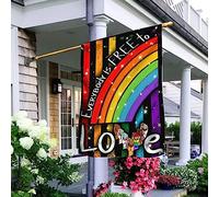 Lgbt - Tutti Sono Liberi Di Amare Bandiera Da Cortile Bandiere All'Aperto Durevole Bandiera Da Giardino Decorazione Per Fattoria Giardino Camera Da Letto S