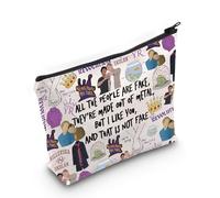 LGBT TV Show Gift All The People are Fake Makeup Bag Simon Wilhelm Gift Pride Gift, Borsa Finta UE, Borsa cosmetica con stampa