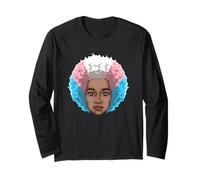 LGBTQ Afroamericano Transgender Afro Rainbow Power Maglia a Manica