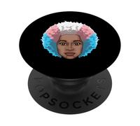 Lgbtq Afroamericano Transgender Afro Rainbow Power PopSockets PopGrip Adesivo