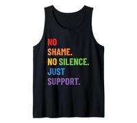 LGBTQ Ally Pride Design - No Shame No Silence Just Support Canotta