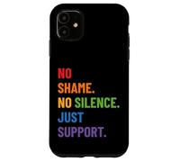 LGBTQ Ally Pride Design - No Shame No Silence Just Support Custodia per iPhone 11