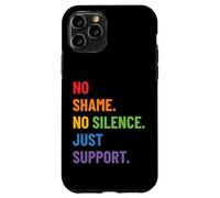 LGBTQ Ally Pride Design - No Shame No Silence Just Support Custodia per iPhone 11 Pro