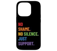 LGBTQ Ally Pride Design - No Shame No Silence Just Support Custodia per iPhone 14 Pro