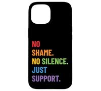 LGBTQ Ally Pride Design - No Shame No Silence Just Support Custodia per iPhone 15