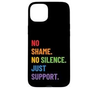 LGBTQ Ally Pride Design - No Shame No Silence Just Support Custodia per iPhone 15 Plus