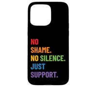 LGBTQ Ally Pride Design - No Shame No Silence Just Support Custodia per iPhone 15 Pro Max
