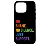 LGBTQ Ally Pride Design - No Shame No Silence Just Support Custodia per iPhone 16 Pro