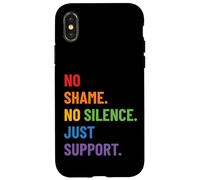 LGBTQ Ally Pride Design - No Shame No Silence Just Support Custodia per iPhone X/XS